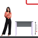 Ver imagem 5 de Escrivaninha M90/60P25TUB 90cm Industrial Grafito e Lilas Cinza