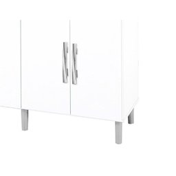 Balcao Madri Plus Branco Pret / Marm com 2 gavetas + 4 portas PASSE BEM - 4
