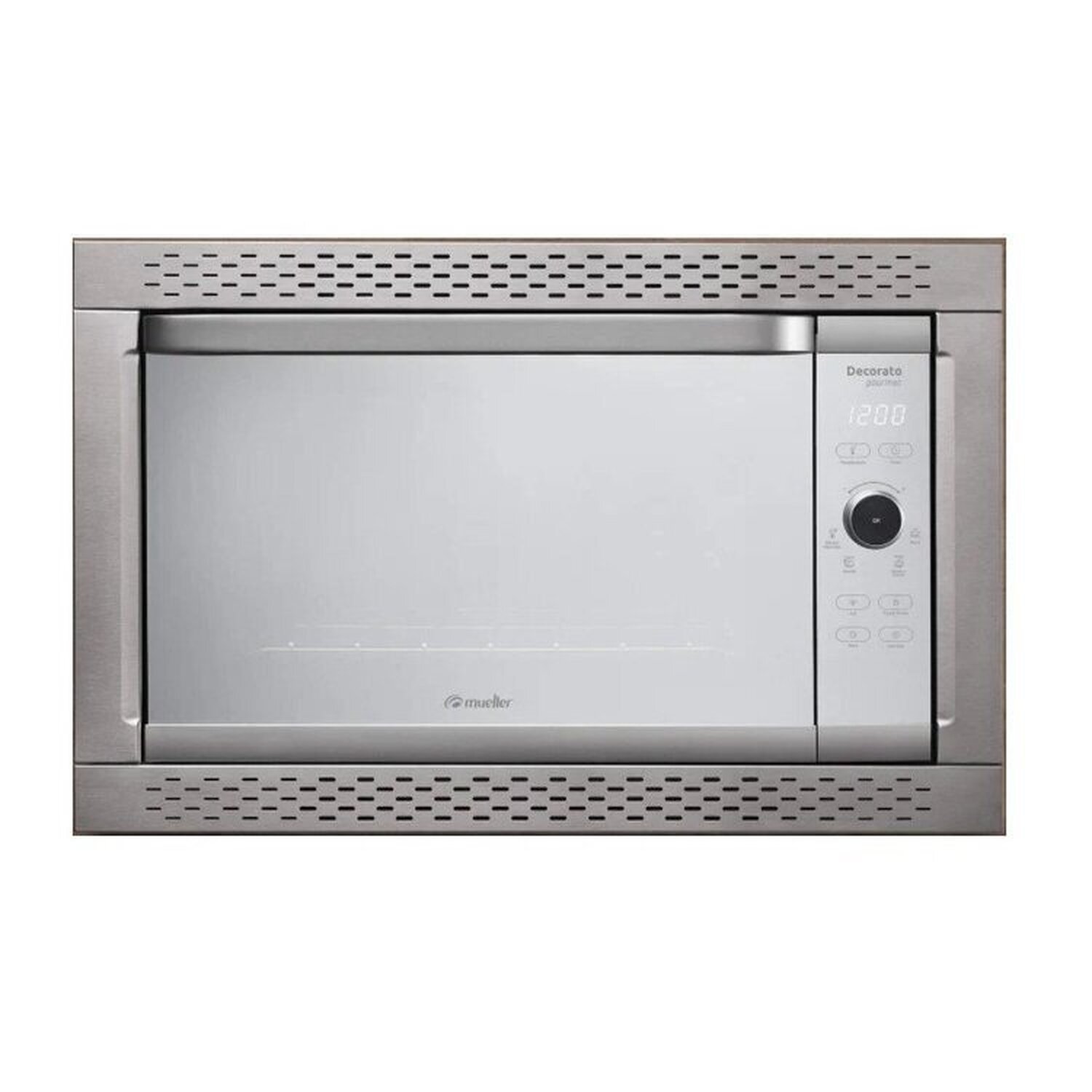 Conjunto de Embutir Mueller com Cooktop 4 Bocas de Alumínio com Queimador Ultra Chama Mcg4bk + Forno Elétrico para Embutir Decorato Gourmet 44L 220v - 2