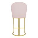 Ver imagem 5 de Banqueta Alta Bela Suede Rosa Bebê Base Metálica Industrial Dourado - Pallazio