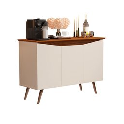 Aparador Buffet Encanto 3 Portas - Off White-freijo - 3