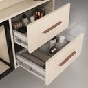 Ver imagem 6 de Conjunto Gabinete para Banheiro com Espelheira New 80 Carvalho/Carvalho