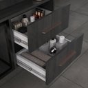 Ver imagem 5 de Conjunto Gabinete para Banheiro com Espelheira New 80 Carbono/Carbono