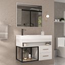 Ver imagem 1 de Conjunto Gabinete para Banheiro com Espelheira New 80