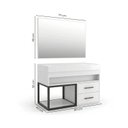 Ver imagem 3 de Conjunto Gabinete para Banheiro com Espelheira New 80 Branco/Branco