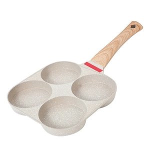Frigideira de Ovo Antiaderente 4-cup com Tampa Flip Branco