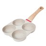 Frigideira de Ovo Antiaderente 4-cup com Tampa Flip Branco - 1