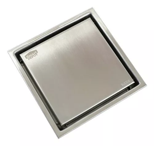 Ralo Invisível Oculto 15x15 Square Quadrado Com Tampa 2 Em 1 Piso Revestimento ou Inox Seca Piso - 2