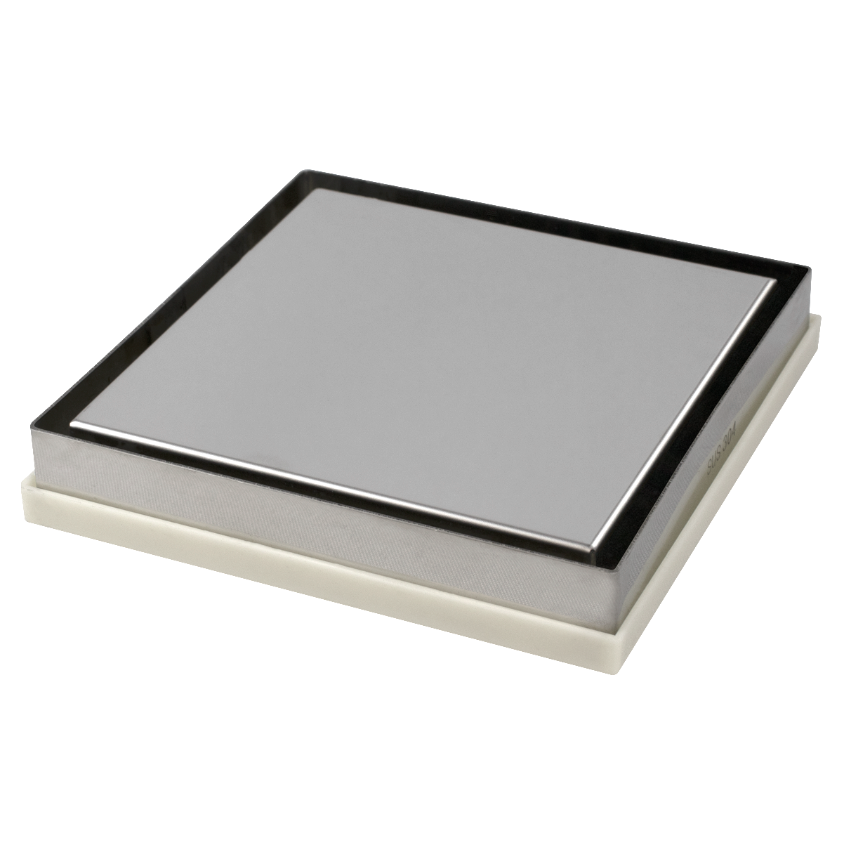 Ralo Invisível Oculto 15x15 Square Quadrado Com Tampa 2 Em 1 Piso Revestimento ou Inox Seca Piso