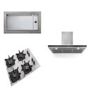 Ver imagem 1 de Conjunto Forno Elétrico para Embutir Decorato Gourmet 44 Litros 220v + Cooktop 4 Bocas com Queimador