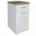 Ver imagem 5 de Conjunto 3 Peças com Escrivaninha Minimalista, Balcão Multiuso 2 Portas e Gaveteiro Organizador Olmo Branco Artany