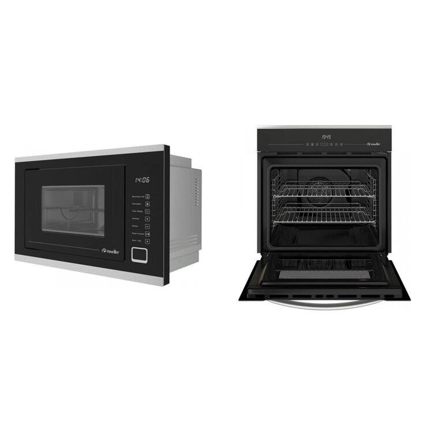 Forno Elétrico Digital de Embutir 220v 68 Litros Mfe0268g1 e Micro-ondas de Embutir 25l 220v - 1