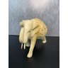 Elefante Entalhado Madeira Clara Maciça 10cm- Decoração Bali - 1