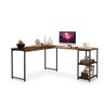 Mesa em L com Prateleira Office em Mdf Estilo Industrial Klm Store - 1
