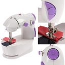 Ver imagem 4 de Mini Maquina de Costura Eletrica Bivolt Portatil Reta com Pedal Kit Bobinas Agulha Domestica