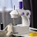 Ver imagem 3 de Mini Maquina de Costura Eletrica Bivolt Portatil Reta com Pedal Kit Bobinas Agulha Domestica