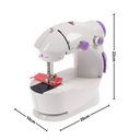 Ver imagem 6 de Mini Maquina de Costura Eletrica Bivolt Portatil Reta com Pedal Kit Bobinas Agulha Domestica