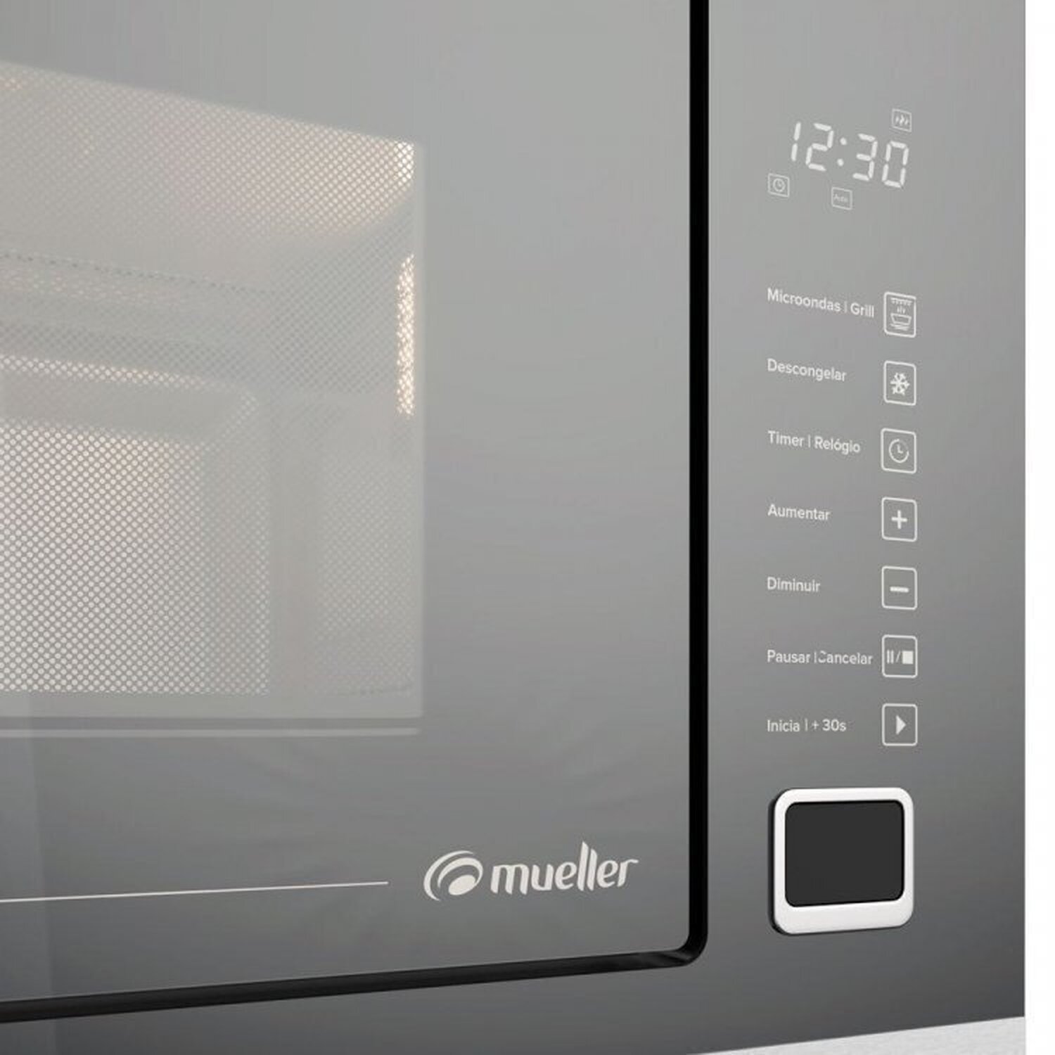 Conjunto de Embutir Mueller com Forno Elétrico Digital 68l 220v MFE0268G1 + Micro-ondas 25l 220v Mmo0225G1 + Cooktop 5 Bocas de Alumínio com Tripla Chama Mcg5bk Inox - 13