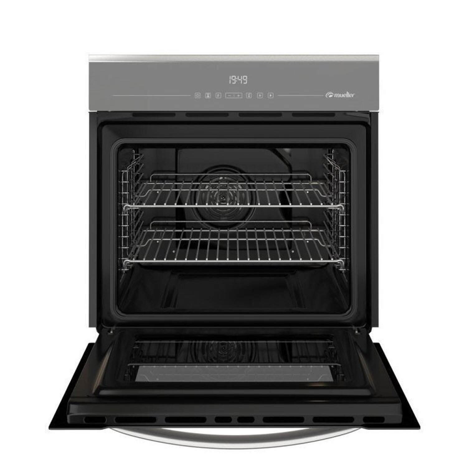 Conjunto de Embutir Mueller com Forno Elétrico Digital 68l 220v MFE0268G1 + Micro-ondas 25l 220v Mmo0225G1 + Cooktop 5 Bocas de Alumínio com Tripla Chama Mcg5bk Inox - 8