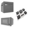 Conjunto de Embutir Mueller com Forno Elétrico Digital 68l 220v MFE0268G1 + Micro-ondas 25l 220v Mmo0225G1 + Cooktop 5 Bocas de Alumínio com Tripla Chama Mcg5bk Inox - 1