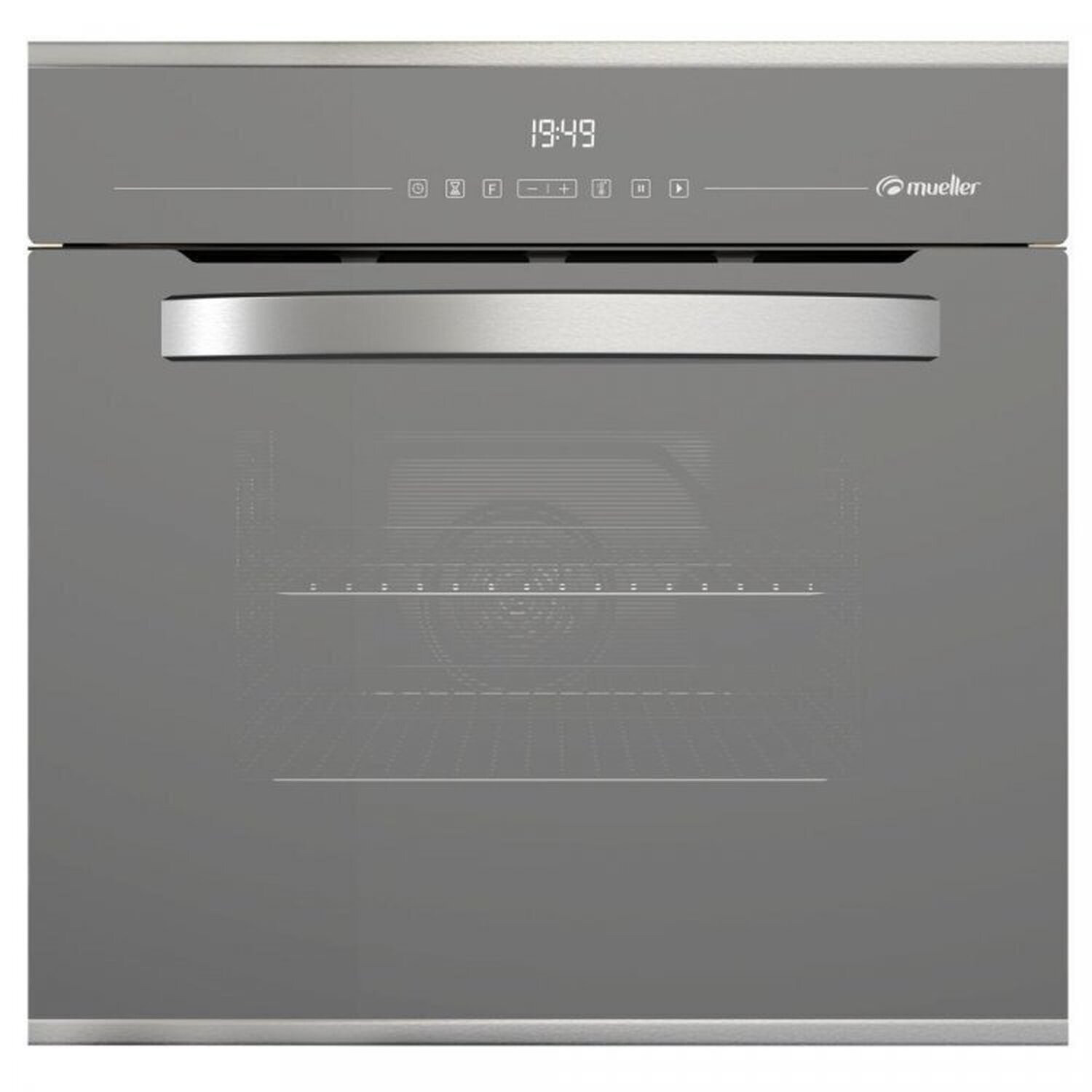 Conjunto de Embutir Mueller com Forno Elétrico Digital 68l 220v MFE0268G1 + Micro-ondas 25l 220v Mmo0225G1 + Cooktop 5 Bocas de Alumínio com Tripla Chama Mcg5bk Inox - 2