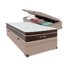 Cama + Box Baú Solteirão Bege Colchão New Aspen Molas Ensacadas Comfort Prime 96x203 - 1