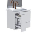 Ver imagem 5 de Gabinete para Banheiro em Aço com Porta Basculante Caqui Branco