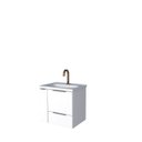 Ver imagem 3 de Gabinete para Banheiro em Aço com Porta Basculante Caqui Branco