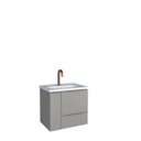 Ver imagem 3 de Gabinete para Banheiro em Aço com Porta Basculante Caqui Cinza