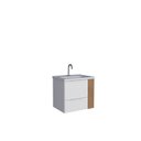 Ver mais imagens de Gabinete para Banheiro com Nicho Lateral Cosmos Branco/Jequitibá