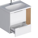 Ver imagem 2 de Gabinete para Banheiro com Nicho Lateral Cosmos Branco/Jequitibá