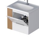 Ver imagem 5 de Gabinete para Banheiro com Nicho Lateral Cosmos Branco/Jequitibá