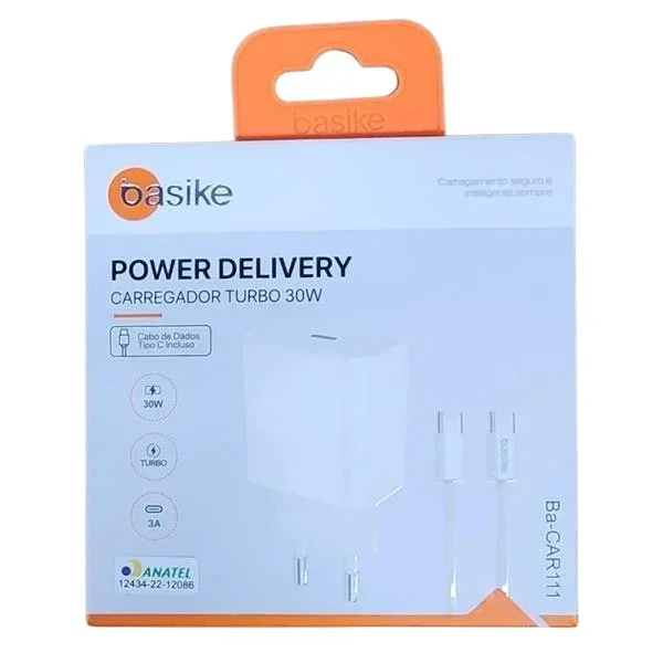 Carregador Tipo C Turbo 30w Basike - 1