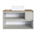 Ver imagem 7 de Balcão Gabinete de Banheiro com Cuba Suspenso 80cm 2 Portas 1 Gaveta Multimóveis Crart-BAL001 -