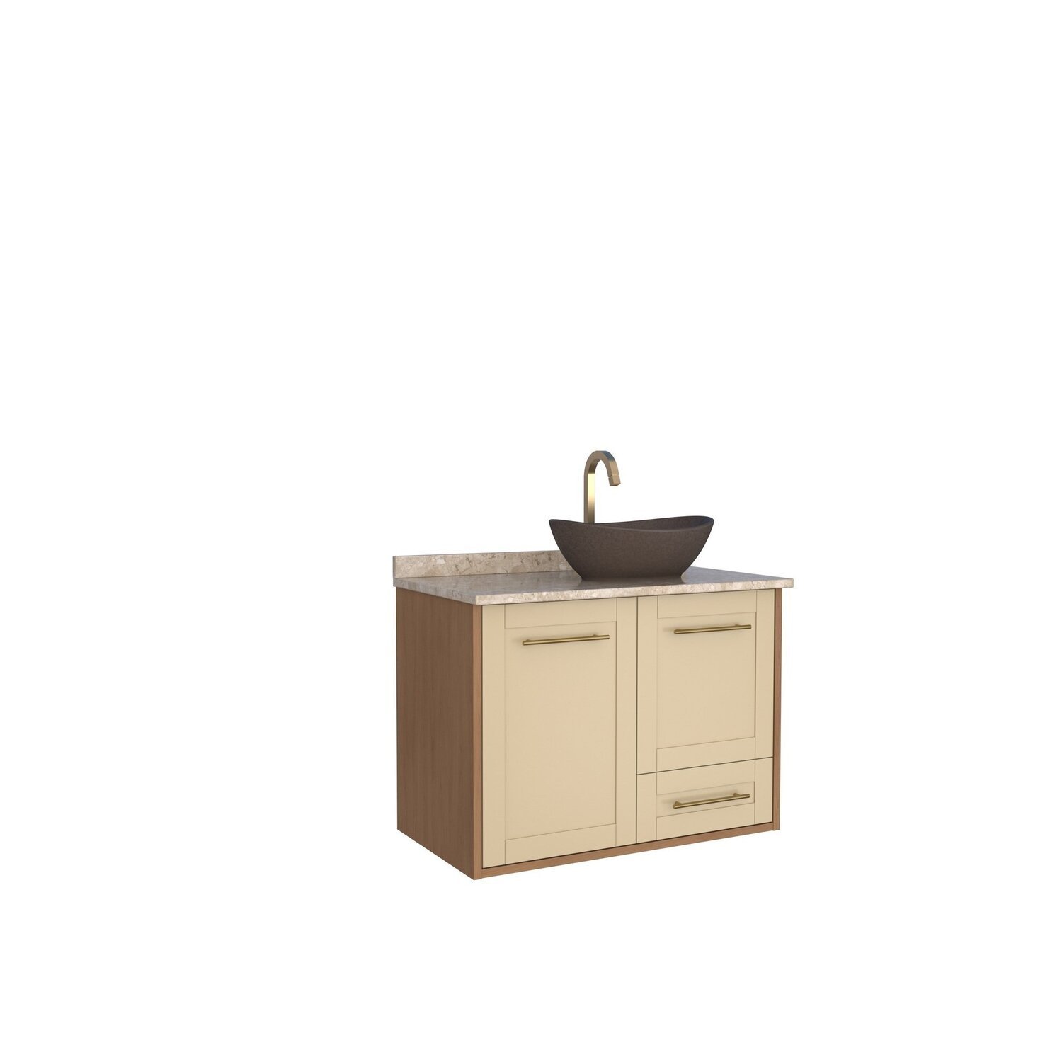 Gabinete para Banheiro com Tampo de Mármore Petúnia - 3