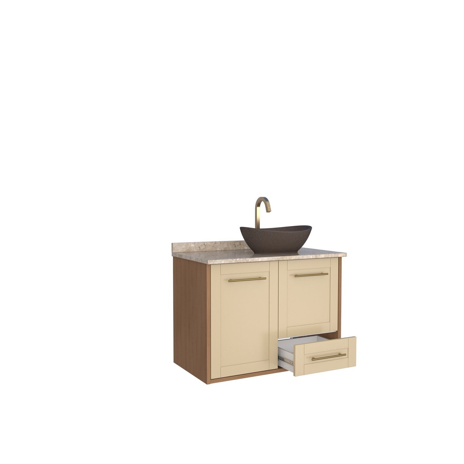 Gabinete para Banheiro com Tampo de Mármore Petúnia - 5