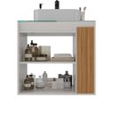 Ver imagem 7 de Gabinete para Banheiro Ripado com Tampo de Vidro