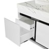 Gabinete/toucador para Banheiro Paula 80cm Branco com Cuba Esculpida em Porcelanato - 5