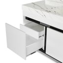 Ver imagem 5 de Gabinete/toucador para Banheiro Paula 80cm Branco com Cuba Esculpida em Porcelanato