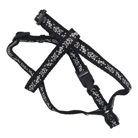 Coleira Peitoral Guia Ajustavel Cachorro Gato Pet Cao Passeio Viagem Antipuxao Treinamento Adestrame