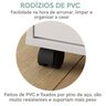 Kit 2 Peças com Escrivaninha Moderna com Painel e Nicho e Gaveteiro Organizador com 3 Gavetas - 16