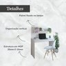 Kit 2 Peças com Escrivaninha Moderna com Painel e Nicho e Gaveteiro Organizador com 3 Gavetas - 10