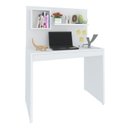 Ver imagem 6 de Conjunto 2 Peças com Escrivaninha Moderna com Painel e Nicho e Gaveteiro Organizador com 3 Gavetas Branco Artany