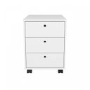 Ver imagem 5 de Kit 2 Peças com Escrivaninha Moderna com Painel e Nicho e Gaveteiro Organizador com 3 Gavetas