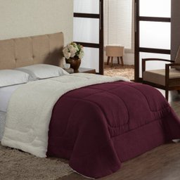 COBERDROM ATENAS SHERPA CASAL QUEEN VINHO - 1
