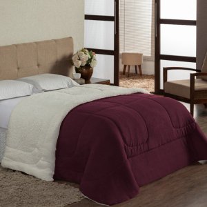 COBERDROM ATENAS SHERPA CASAL QUEEN VINHO
