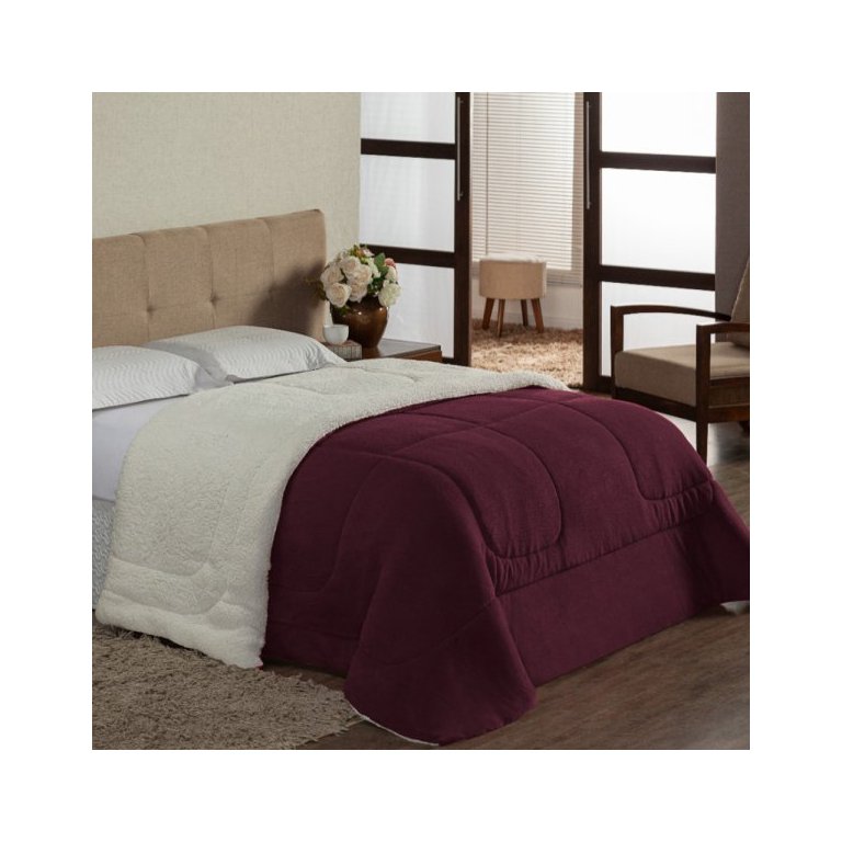 COBERDROM ATENAS SHERPA CASAL QUEEN VINHO