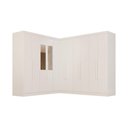 Ver imagem 2 de Guarda-Roupa Casal Modulado Canto com Espelho 11 Portas 4 Gavetas Multimóveis Branco