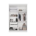 Ver imagem 6 de Guarda-Roupa Casal Modulado Canto com Espelho 11 Portas 4 Gavetas Multimóveis Branco