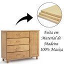 Ver imagem 6 de Cômoda 4 Gavetas 1 Porta 100% Madeira Maciça Ariel Carvalho
